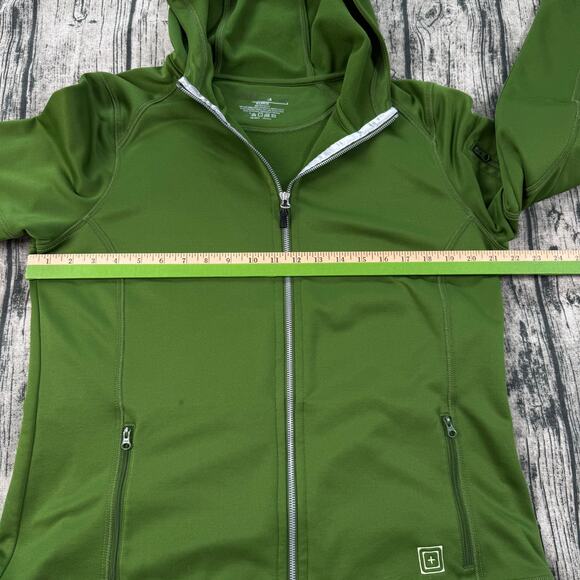 Tactical 5.11 Jacket Womens X-Large Hoodie Green Full Zip Soft-shell Athletic - Picture 9 of 11